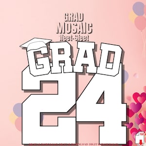 1ft-6ft Mosaic 24 Graduation Grad Hat from Balloons PDF files