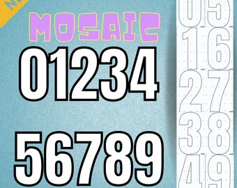 6ft, 5ft, 4ft, 3ft, 2ft, 1ft  Mosaic All Numbers from Balloons Mosaic Template New Easy Stand
