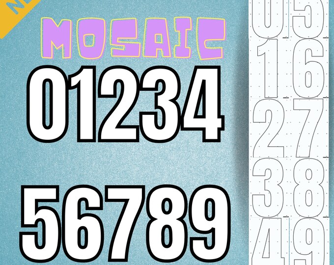6ft, 5ft, 4ft, 3ft, 2ft, 1ft  Mosaic All Numbers from Balloons Mosaic Template New Easy Stand
