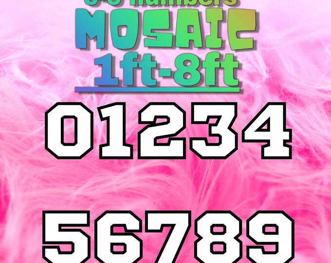 1ft, 2ft, 3ft, 4ft, 5ft, 6ft, 7ft, 8ft Mosaic All 0, 1, 2, 3, 4, 5, 6, 7, 8, 9 Numbers from Balloons  80 Files Bundle, and Sample Pictures