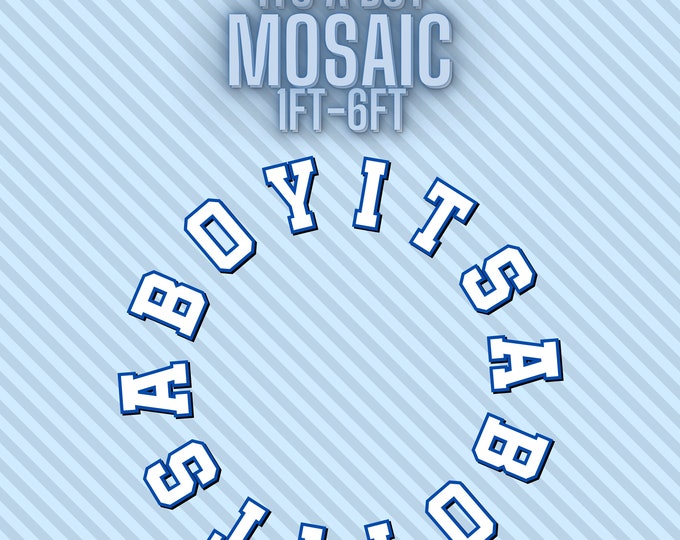 1ft-6ft Mosaic Its a Boy Round Sign from Balloons PDF files