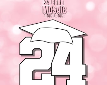 1ft-6ft Mosaic 24 Graduation Hat from Balloons PDF files