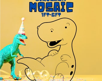 1ft-6ft Mosaic Baby Little Dinosaur  from Balloons PDF Digital Download