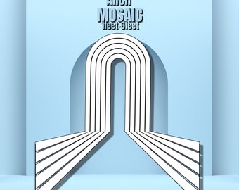 6ft-1ft Mosaic Chiara Arch 3D Illusion Arch Backdrop from Balloons