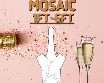 1ft-6ft Mosaic Champagne from Balloons PDF files Party Mosaic