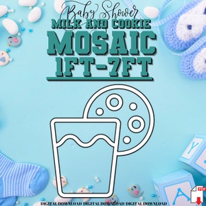 1ft-7ft Mosaic Milk and Cookie from Balloons PDF files Baby Shower Mosaic