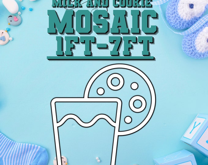1ft-7ft Mosaic Milk and Cookie from Balloons PDF files Baby Shower Mosaic