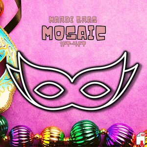 1ft-4ft Mosaic Mendi Gras Mask from Balloons PDF files,