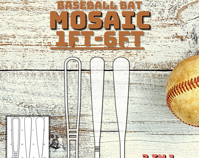 1ft-6ft Mosaic Baseball Bat from Balloons PDF files, 3 in 1