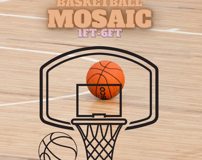 1ft-6ft Mosaic Basketball Goal with Ball from Balloons PDF files