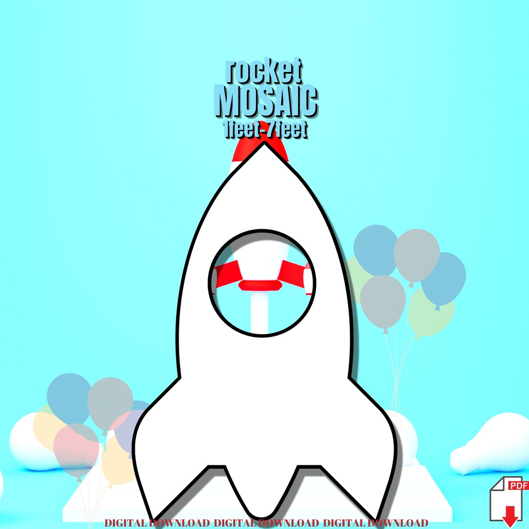 1ft-7ft Mosaic Rocket Space From Balloons PDF Files With Generic ...