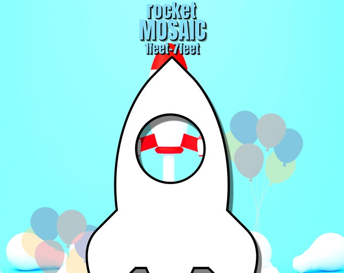 1ft-7ft Mosaic Rocket Space from Balloons PDF files with Generic Instructions Book Download