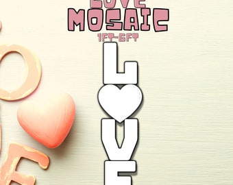 1ft-6ft Mosaic LOVE from Balloons PDF files Love Stand Mosaic