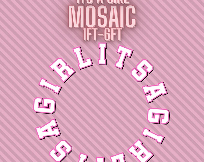 1ft-6ft Mosaic Its a Girl Round Sign from Balloons PDF files
