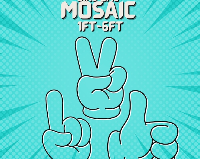 1ft-6ft Mosaic Foam Finger Bundle from Balloons PDF files 3in1 Bundle