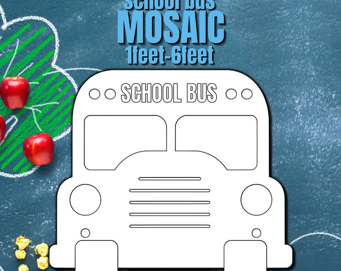 1ft-6ft Mosaic School Bus from Balloons