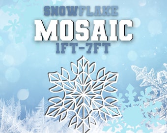 1ft-7ft Mozaïek Sneeuwvlok van Ballonnen PDF-bestanden met Instructieboek Sneeuwmozaïek