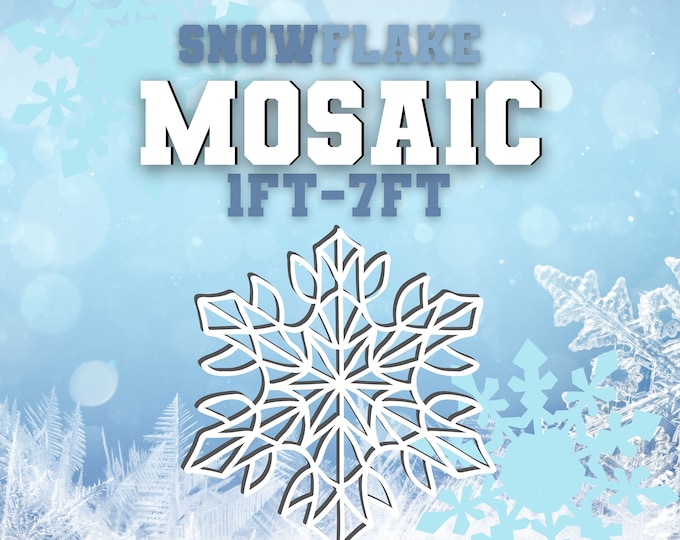 1ft-7ft  Mosaic Snowflake from Balloons PDF files with Instructions Book Snow Mosaic
