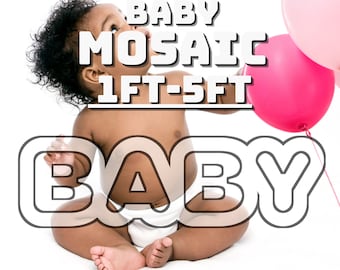 1ft-5ft Mosaic Baby Word from Balloons PDF files Baby Letters 1ft, 2ft, 3ft, 4ft, 5ft Mosaic Download