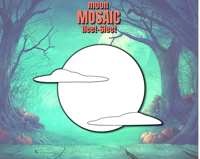 1ft-6ft Mosaic Halloween Moon from Balloons, PDF files