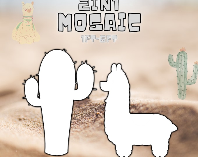 1ft-6ft Mosaic Cactus and Llama Bundle from Balloons PDF files 2in1