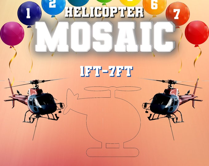 1ft-7ft Mosaic Helicopter from Balloons PDF files