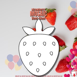 1ft-6ft Mosaic Strawberry from Balloons PDF files Baby Shower Mosaic