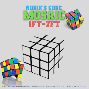 Paquete de cubo de mosaico de globos de 1 a 7 pies con libro de instrucciones