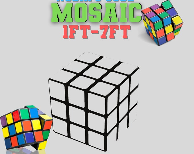 1ft-7ft Mosaic Cube from Balloons Bundle with Instructions Book