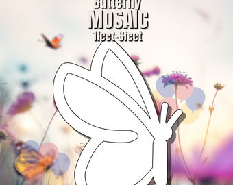 6ft 5ft 4ft 3ft 2ft 1ft Mosaic Butterfly Side View from Balloons