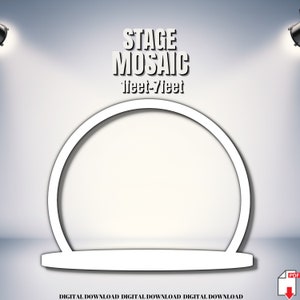 7ft 6ft 5ft 4ft 3ft 2ft 1ft Mosaic Chiara Wall Arch Backdrop from Balloons Stage Round Arch