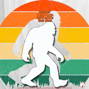 5ft-1ft Mosaic Sasquatch Bigfoot from Balloons, PFD files