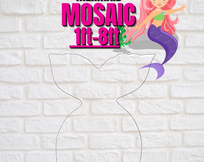 8ft 7ft 6ft 5ft 4ft 3ft 2ft 1ft Mosaic Mermaid Tail from Balloons, PFD files