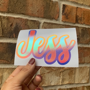 Gelaagde sticker Happy-lettertype, vinylstickers voor bekers, waterflessen, laptop, notebooks, mokken, auto's en meer | Gratis verzending