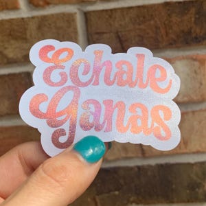 Calcomanía de espejo Echale Ganas, calcomanía de espejo, calcomanía de espejo personalizada, calcomanía de espejo con motivación, afirmación diaria, envío gratuito