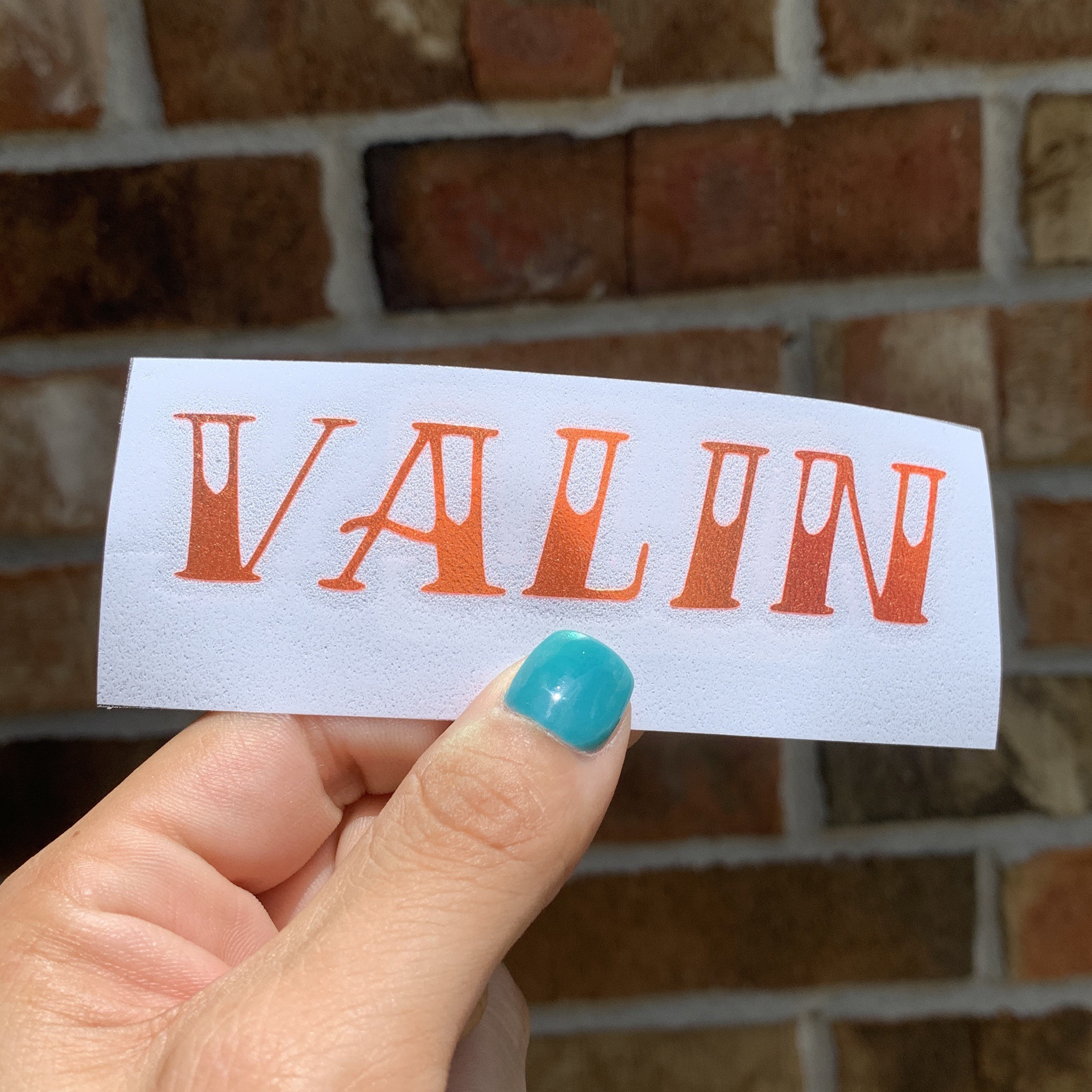 Inked Font Personalized Name Decals, Custom Holographic Vinyl Decals ...