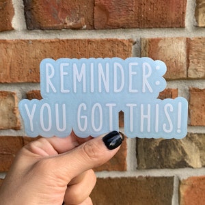 Promemoria: ce la fai! / Adesivo per specchio, Motivazione per specchio, Adesivo per specchio personalizzato, Affermazione quotidiana / Spedizione gratuita
