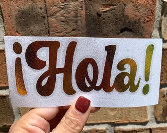 Hola! / Calcomanía para espejo, Motivación para espejo, Calcomanía para espejo personalizada, Afirmación diaria / Envío gratis