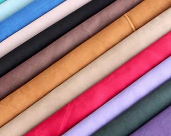 Faux Suede fabric for lightweight fabric work, Thin Suedette Fabric, Soft Suede Fabric, Microsuede Fabric,Upholstery Fabric,By the Half Yard