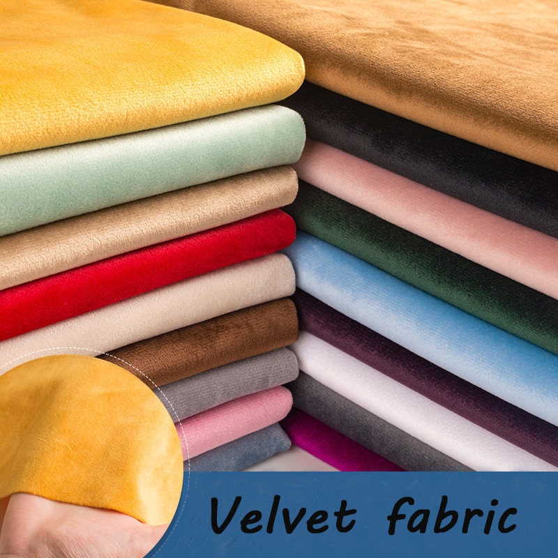 Velvet Fabric, Golden Velvet Fabric, For Clothing Sofa Covers And Curtains，By The Half Yard