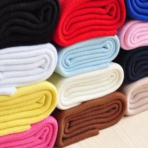 Rippenstrickstoff Trim & Pullover Material, Stretch Manschette Taille Band, grobstrick 2x2 gerippt gestrickt, schneiden und nähen, 110 cm breit, 47 Farben