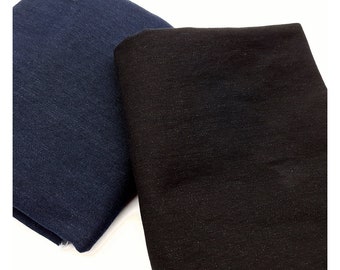 Satin stretch wash denim fabric, clothing design fabric, By The Half Yard