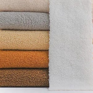 Sherpa Fabric, Warm Lamb Wool Fabric, Lamb Faux Fur, Winter Fabric, Blanket Sherpa, Jacket Lining Fabric, Fleece Fabric, By The Half Yard