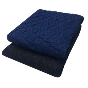 Rhombus Plaid Washed Denim Fabric, Clothing Skirt Jacket Jacket Denim Fabric,,By The Half Yard