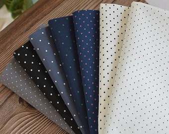 Worsted Cotton Polka Dot Fabric, Poplin Fabric, Shirt Dress Fabric,By The Half Yard