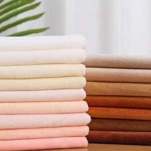 Solid Smooth Minky Fabric Cuddle Fabric Plush Toys Fabric Faux Fur Fabric - 50cmX50cm(19" x 19" ）
