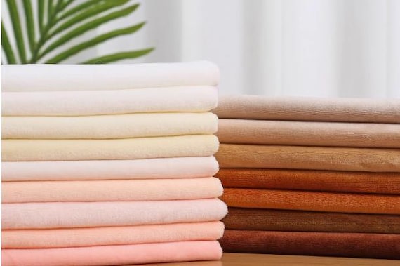 Solid Smooth Minky Fabric Cuddle Fabric Plush Toys Fabric Faux Fur Fabric - 50cmX50cm(19" x 19" ）