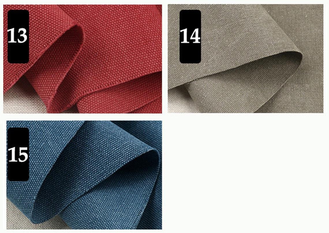 Canvas Fabric Washed Canvas Fabric Vintage Solid Washed Etsy