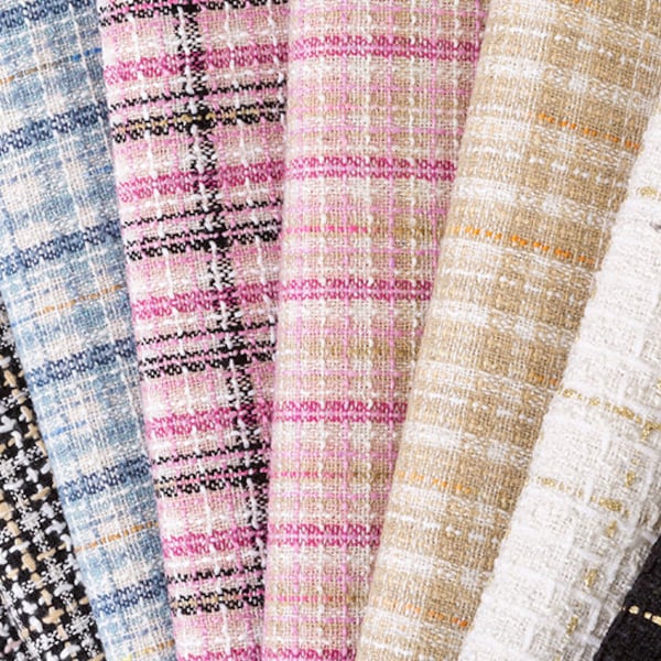 Tweed Fabric, Woven Fabric, Boucle Fabric, Fashion Tweed Fabric, Coat Dress Fabric, Vintage Tweed Fabric, By the Half Yard