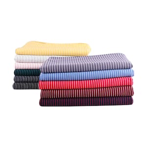 Pure Cotton Striped Fabric, Knitted T-shirt Fabric, Spring And Summer Season Fabric，By The Half Yard